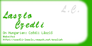 laszlo czedli business card