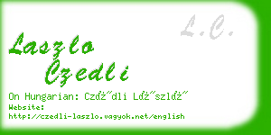 laszlo czedli business card